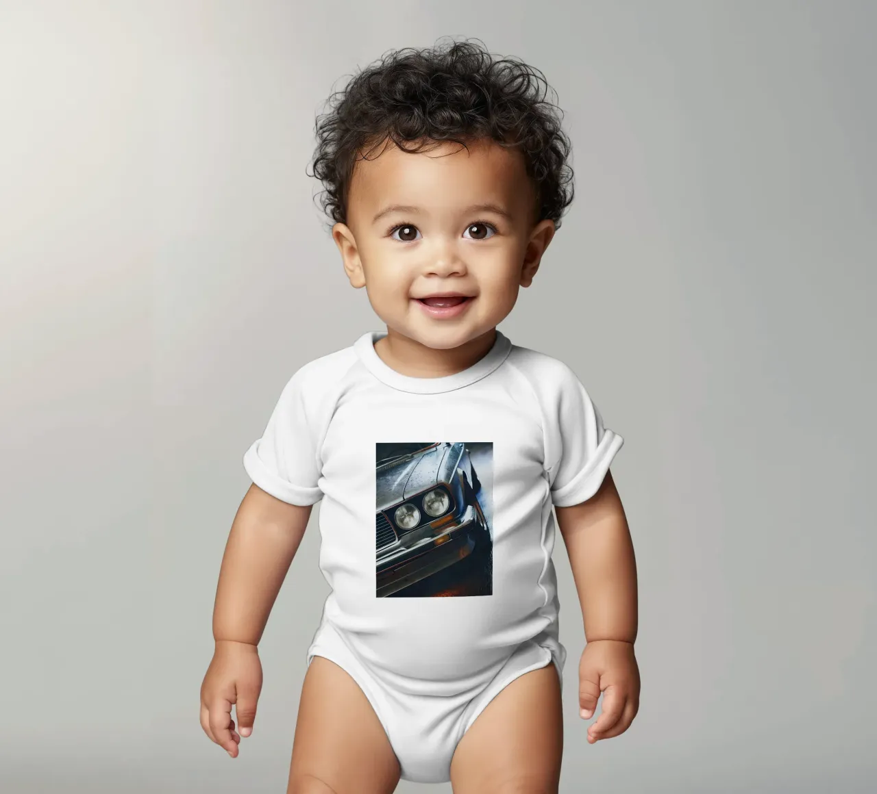 Oldtimer Details Kurzarm Babybody von CAR EDITION