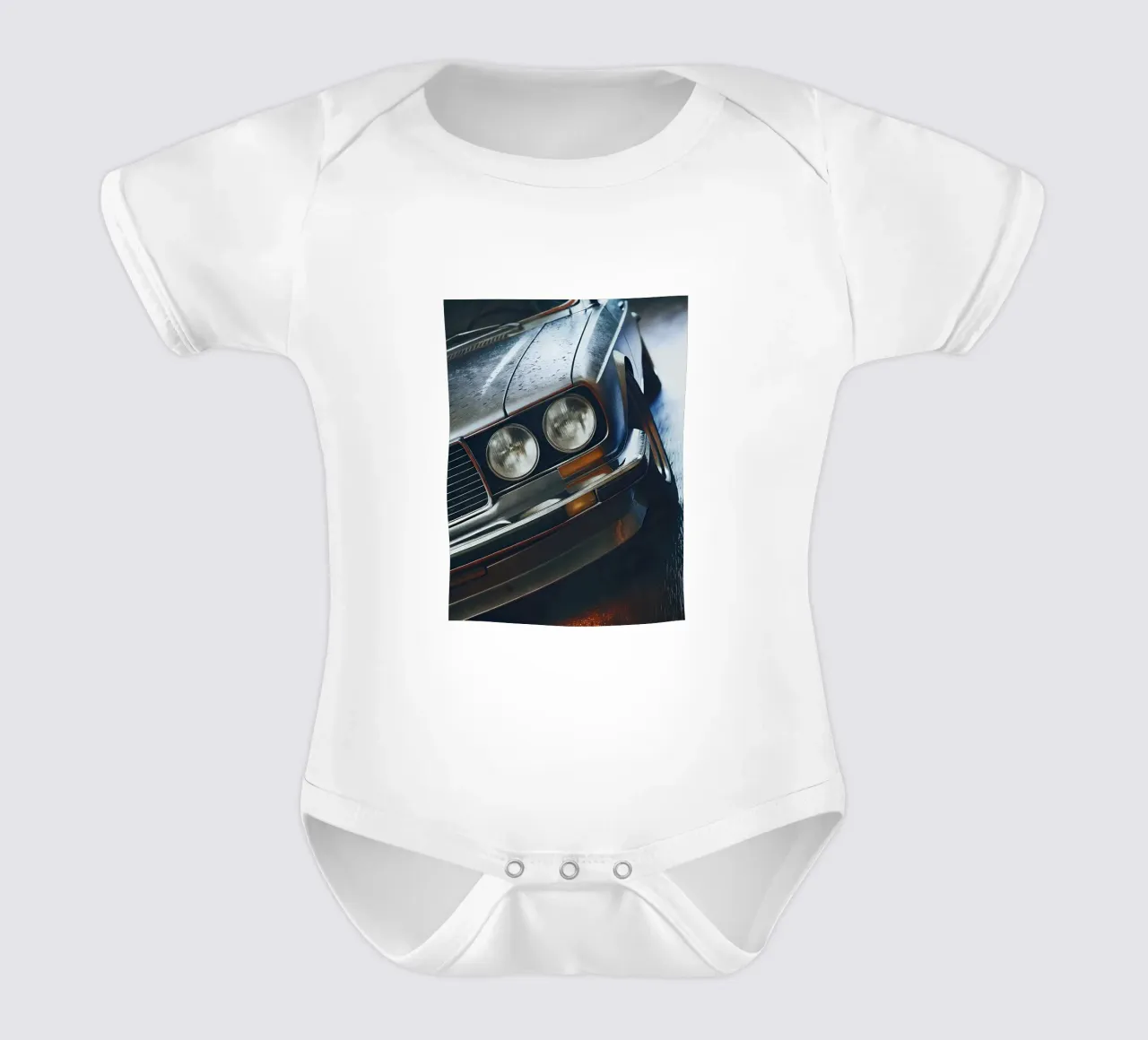 Oldtimer Details Kurzarm Babybody von CAR EDITION