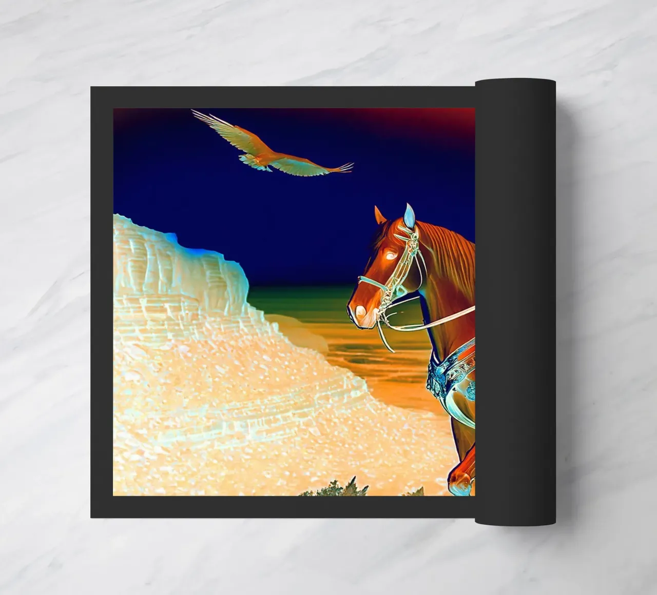 CHEVALIER SUR UN CHEVAL. DESSIN. zerbino da Thierry vobmann photography