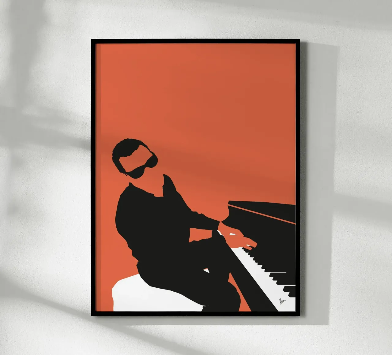 No003 Ray Charles carta hahnemühle da Iconic Rockstars