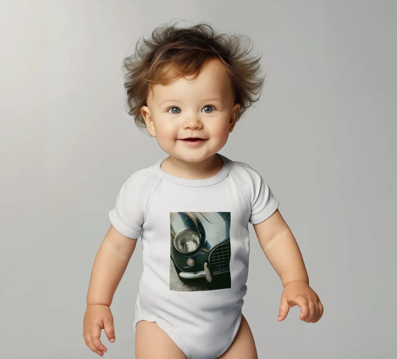 Oldtimer Details Kurzarm Babybody von CAR EDITION