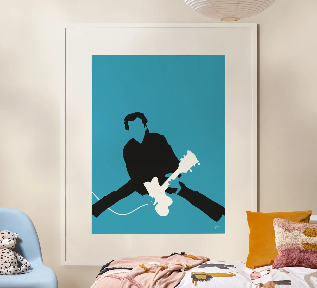 No015 Chuck Berry poster con telaio in plastica da Iconic Rockstars