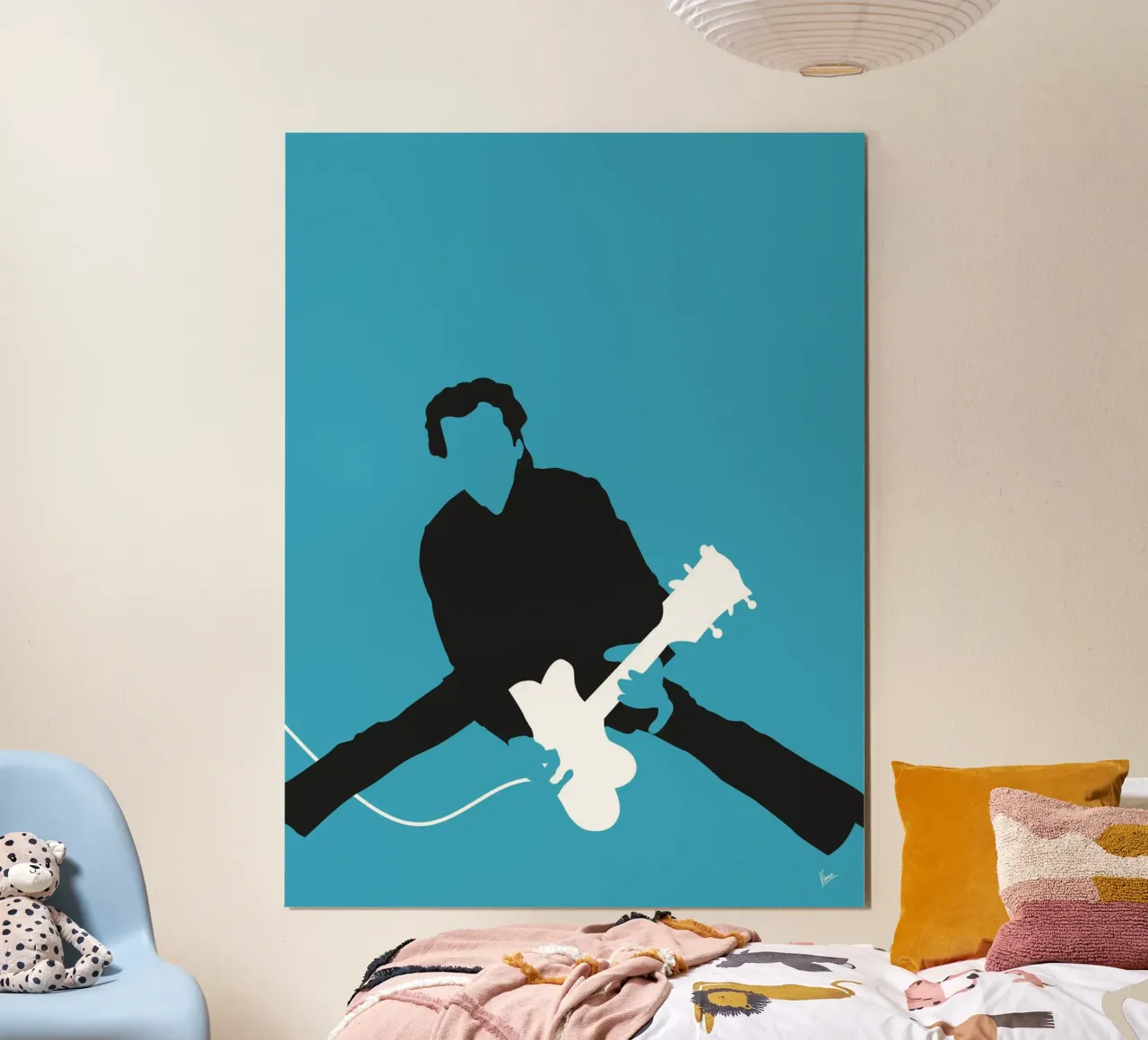 No015 Chuck Berry poster con telaio in plastica da Iconic Rockstars