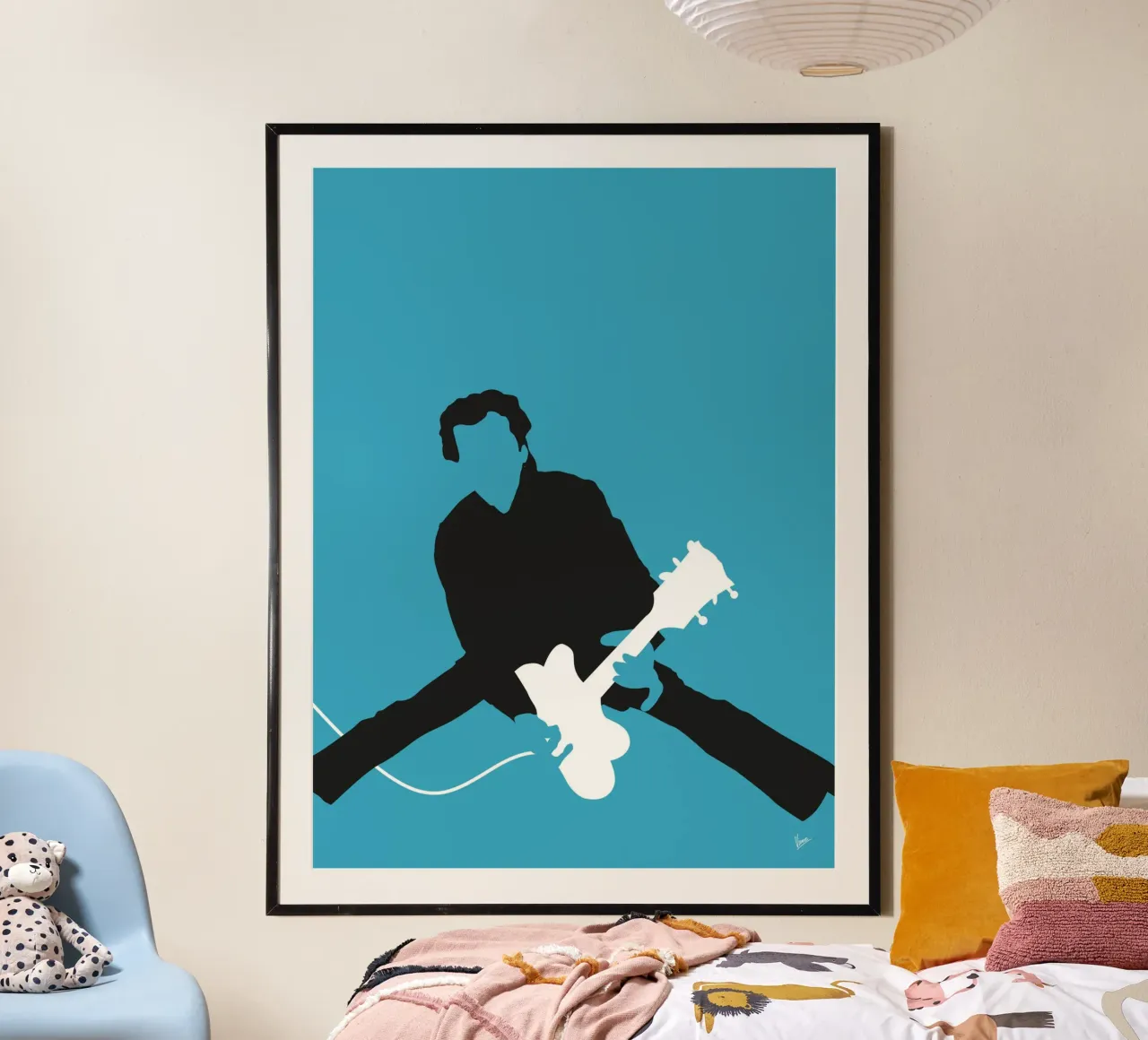 No015 Chuck Berry poster con telaio in plastica da Iconic Rockstars