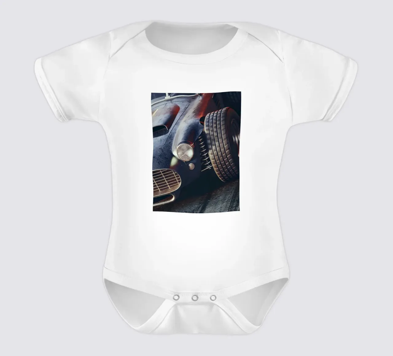 Oldtimer Details Kurzarm Babybody von CAR EDITION