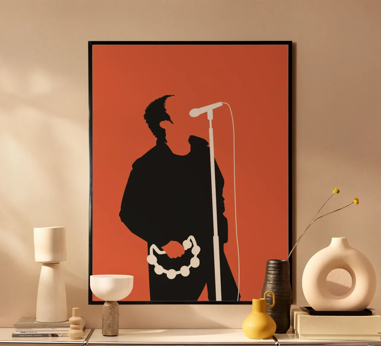 No023 Oasis poster con telaio in alluminio da Iconic Rockstars