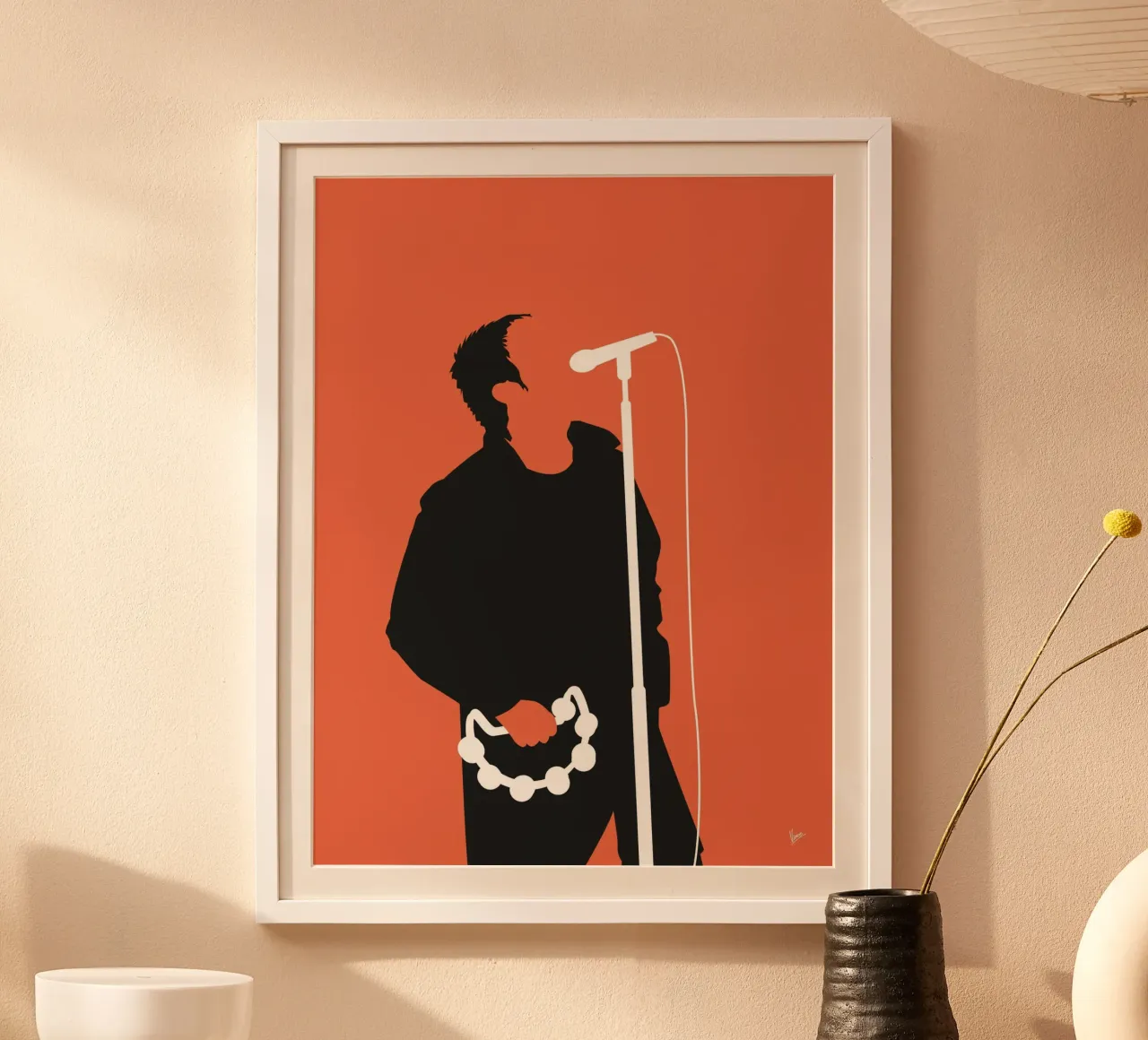 No023 Oasis poster con telaio in alluminio da Iconic Rockstars