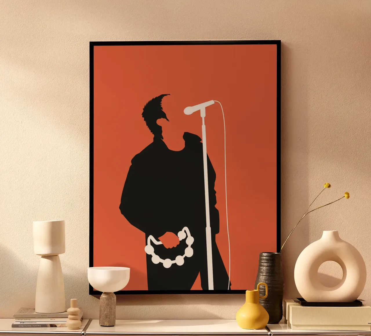 No023 Oasis poster con telaio in alluminio da Iconic Rockstars