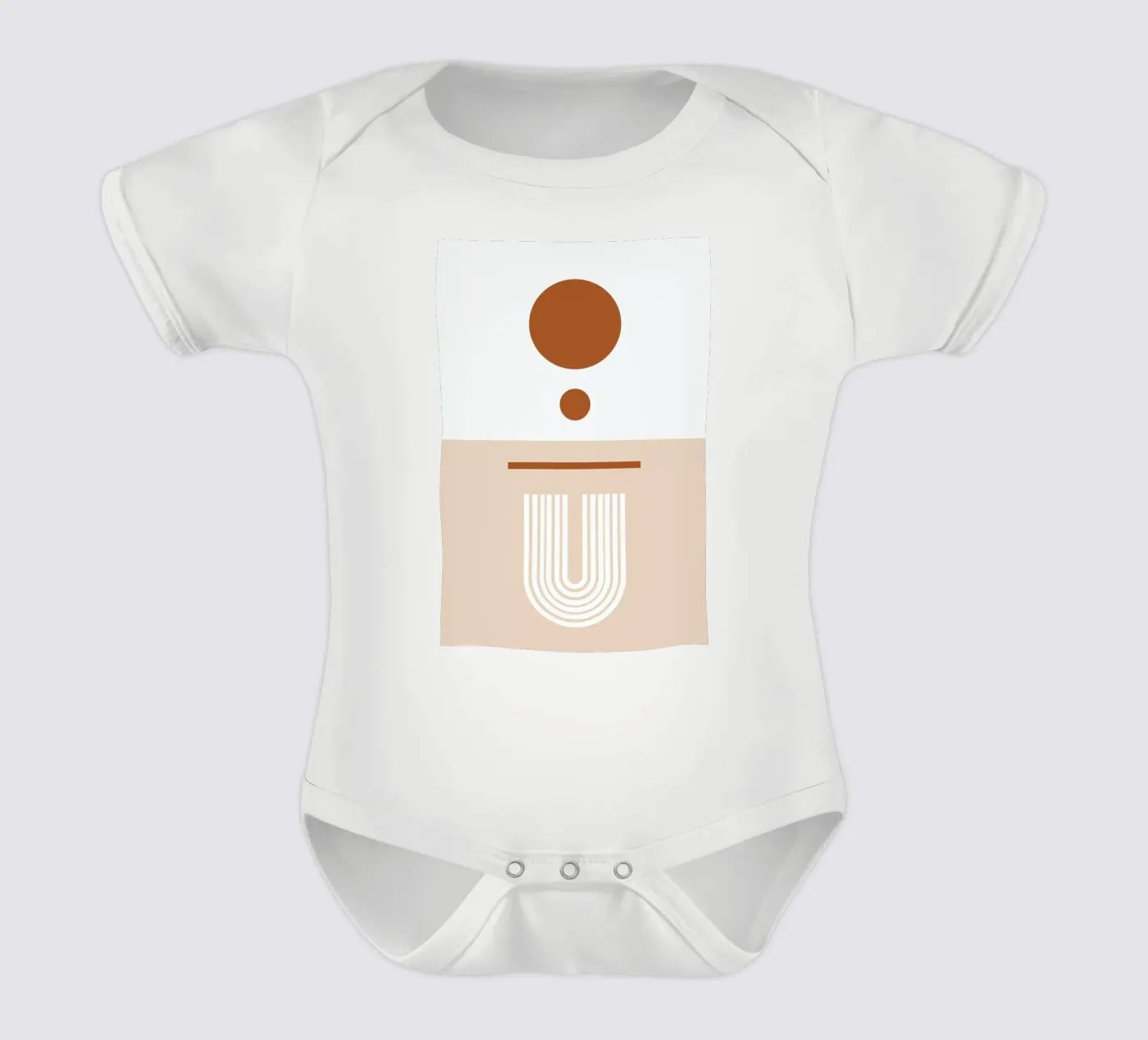 Linearity short-sleeve baby romper by Pure