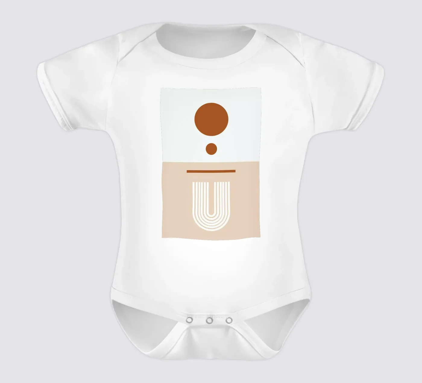 Linearity short-sleeve baby romper by Pure