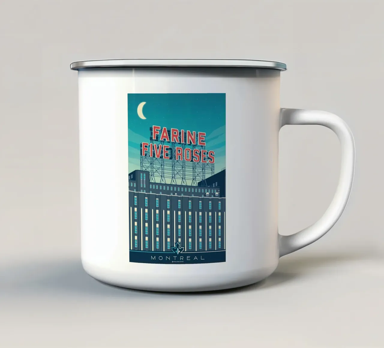 Montreal Farine Five Roses tazza in smalto da diedrich