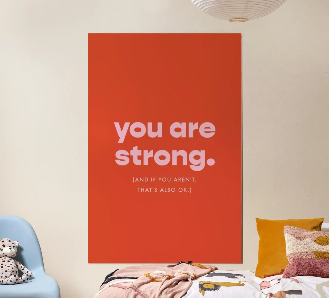 Strength poster con telaio in alluminio da vonkopfbisfuss x JUNIQE
