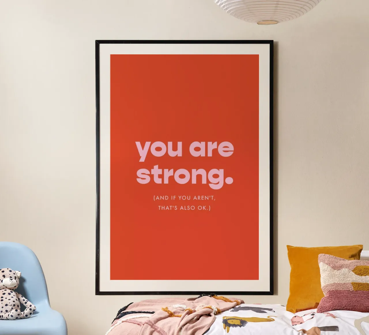 Strength poster con telaio in alluminio da vonkopfbisfuss x JUNIQE