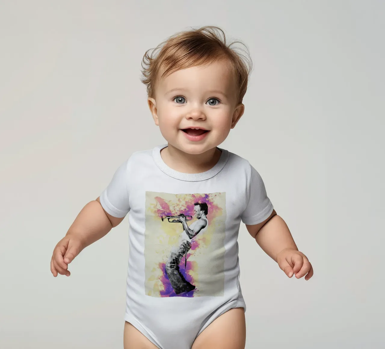 Sbaffo Miles Davis body neonato maniche corte da Gunawan Rb