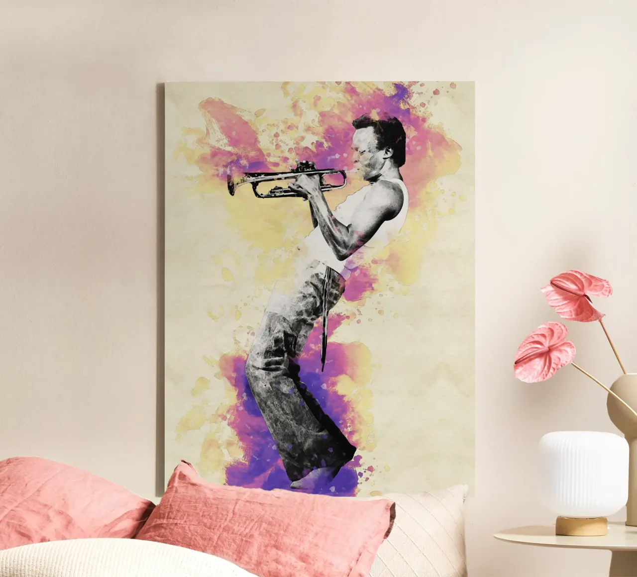 Sbaffo Miles Davis tela con Cornice a cassetta da Gunawan Rb