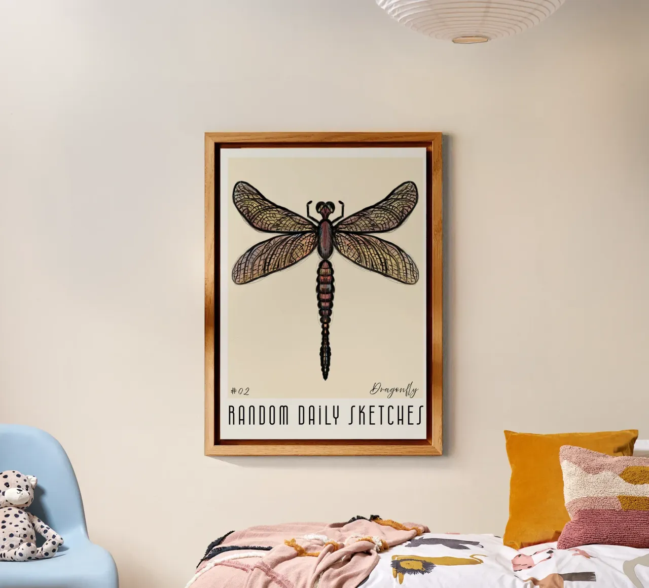 daily sketch dragonfly - 2 alu-dibond by words-in-frames