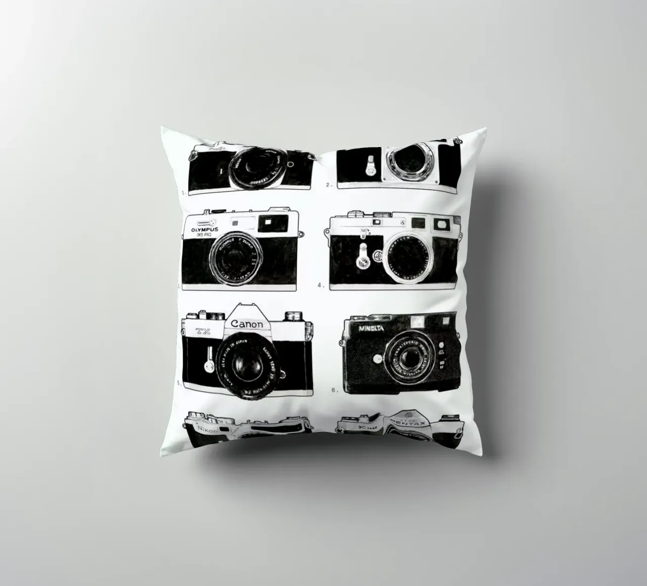 Appareils Photographiques no border cuscino da Florent Bodart