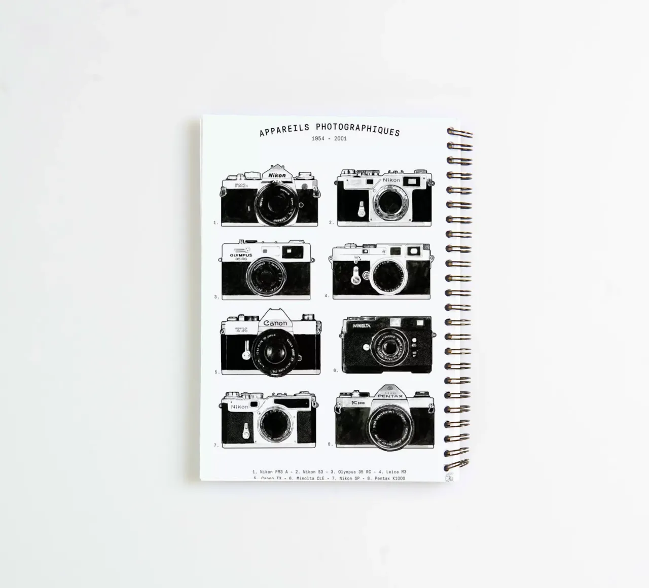 Appareils Photographiques no border spiral notebook by Florent Bodart