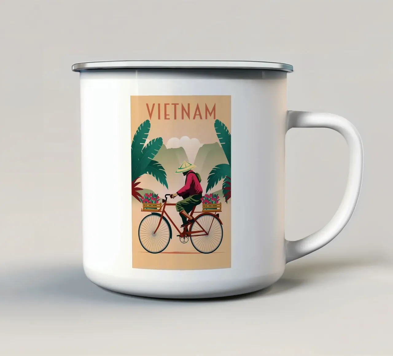 Vietnam 1 tazza in smalto da diedrich