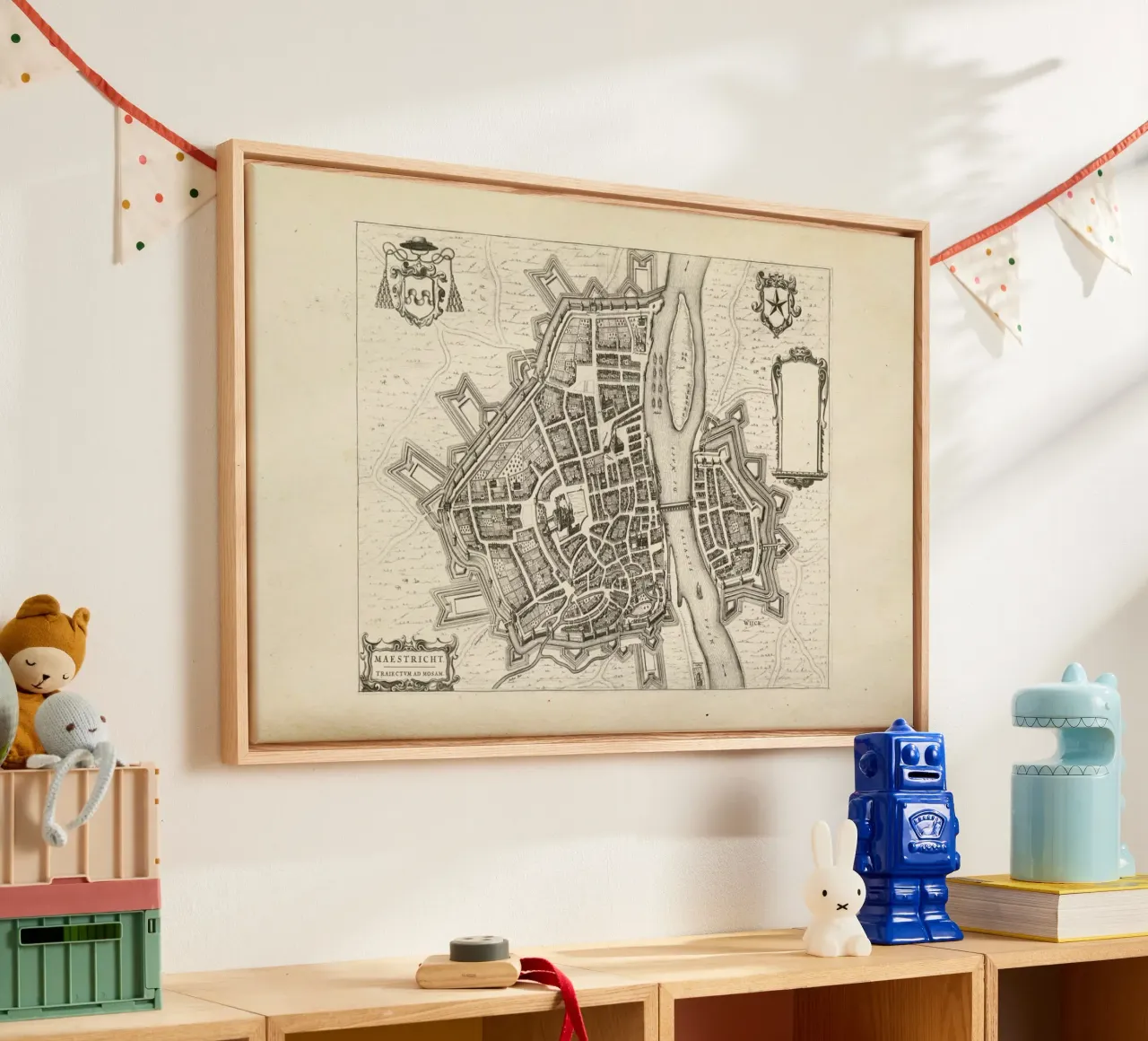 Maastricht, The Netherlands, 1652 tela con Cornice a cassetta da Artokoloro Quint Lox Ltd