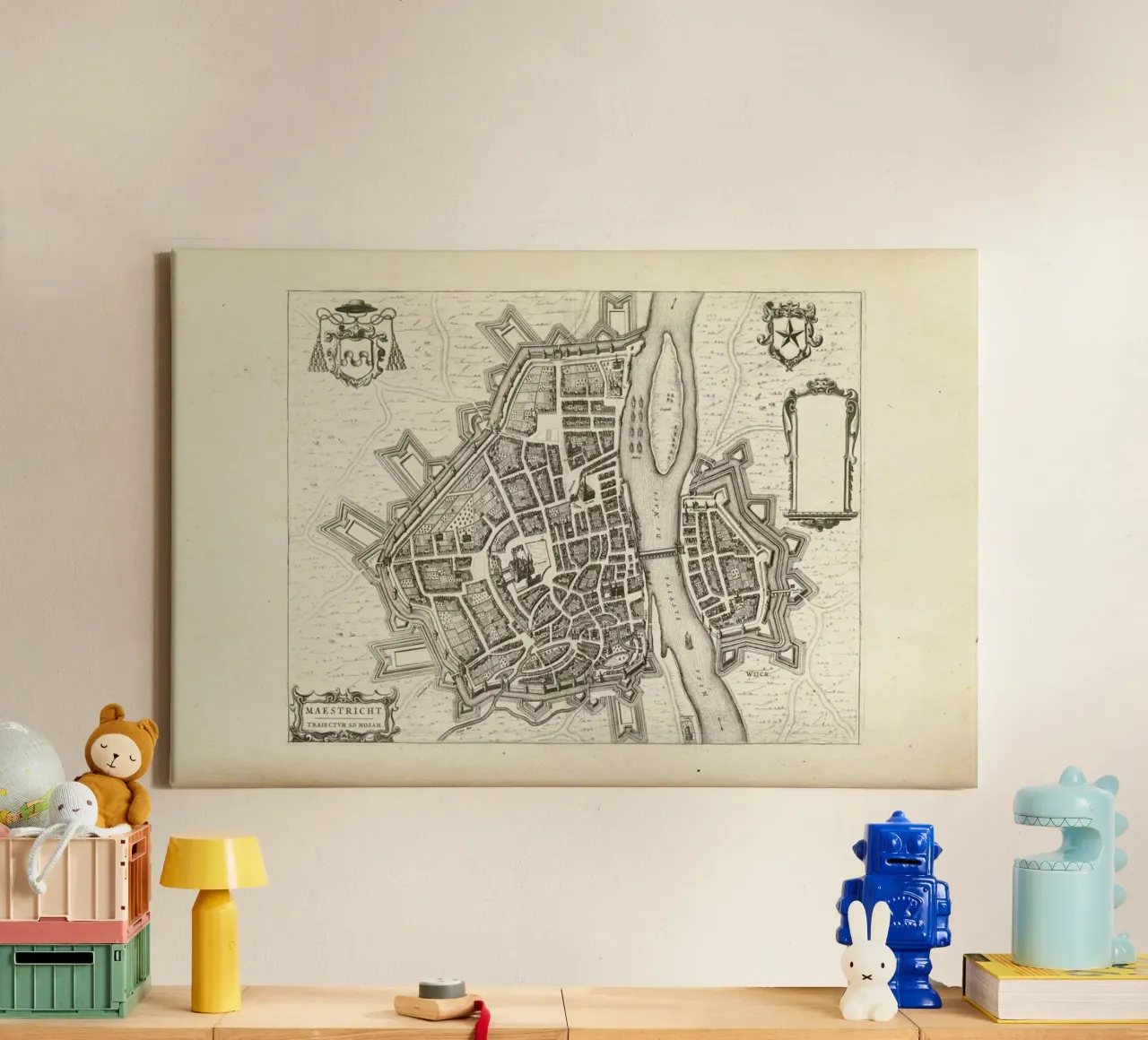 Maastricht, The Netherlands, 1652 tela con Cornice a cassetta da Artokoloro Quint Lox Ltd