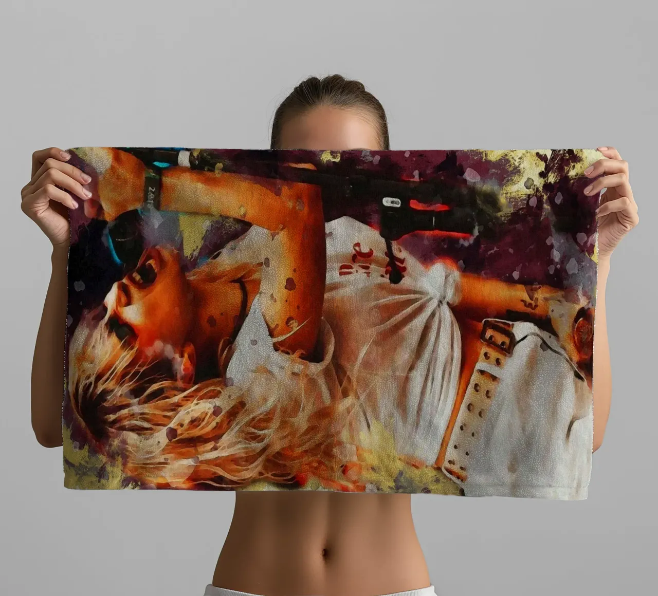 Smudge of Hayley Williams towel by Gunawan Rb