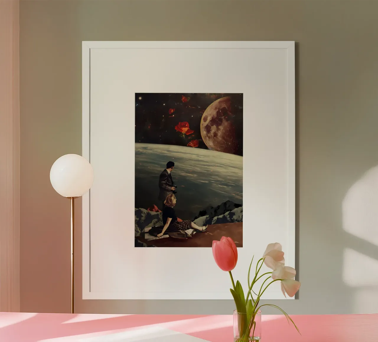 Le rose sono arrivate poster con telaio in plastica da diedrich