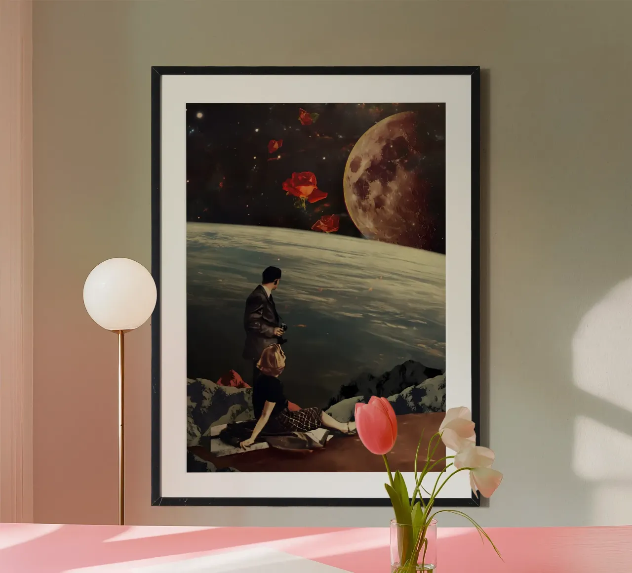 Le rose sono arrivate poster con telaio in plastica da diedrich