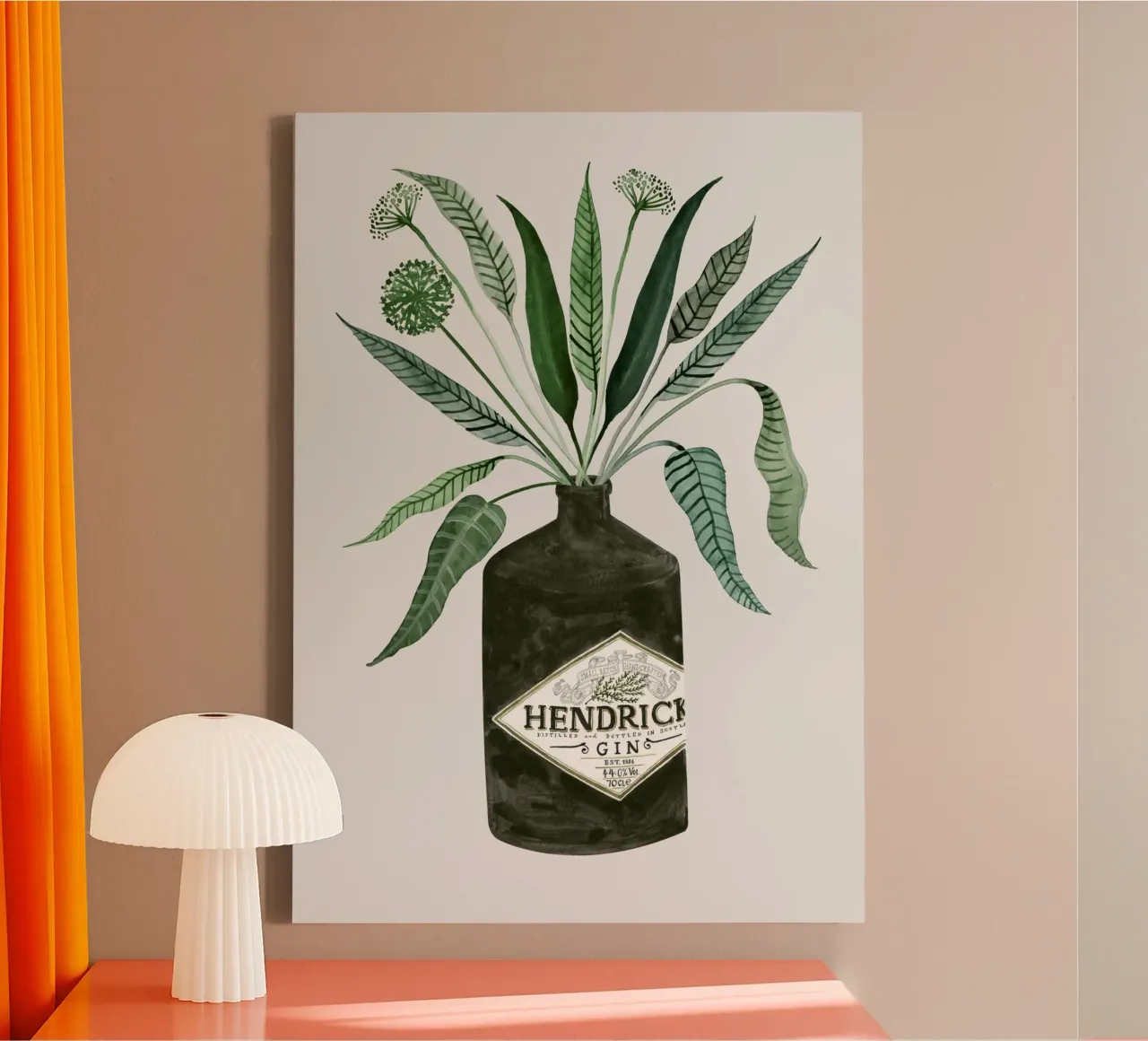 Ginspiration No. 2 tela con Cornice a cassetta da typealive