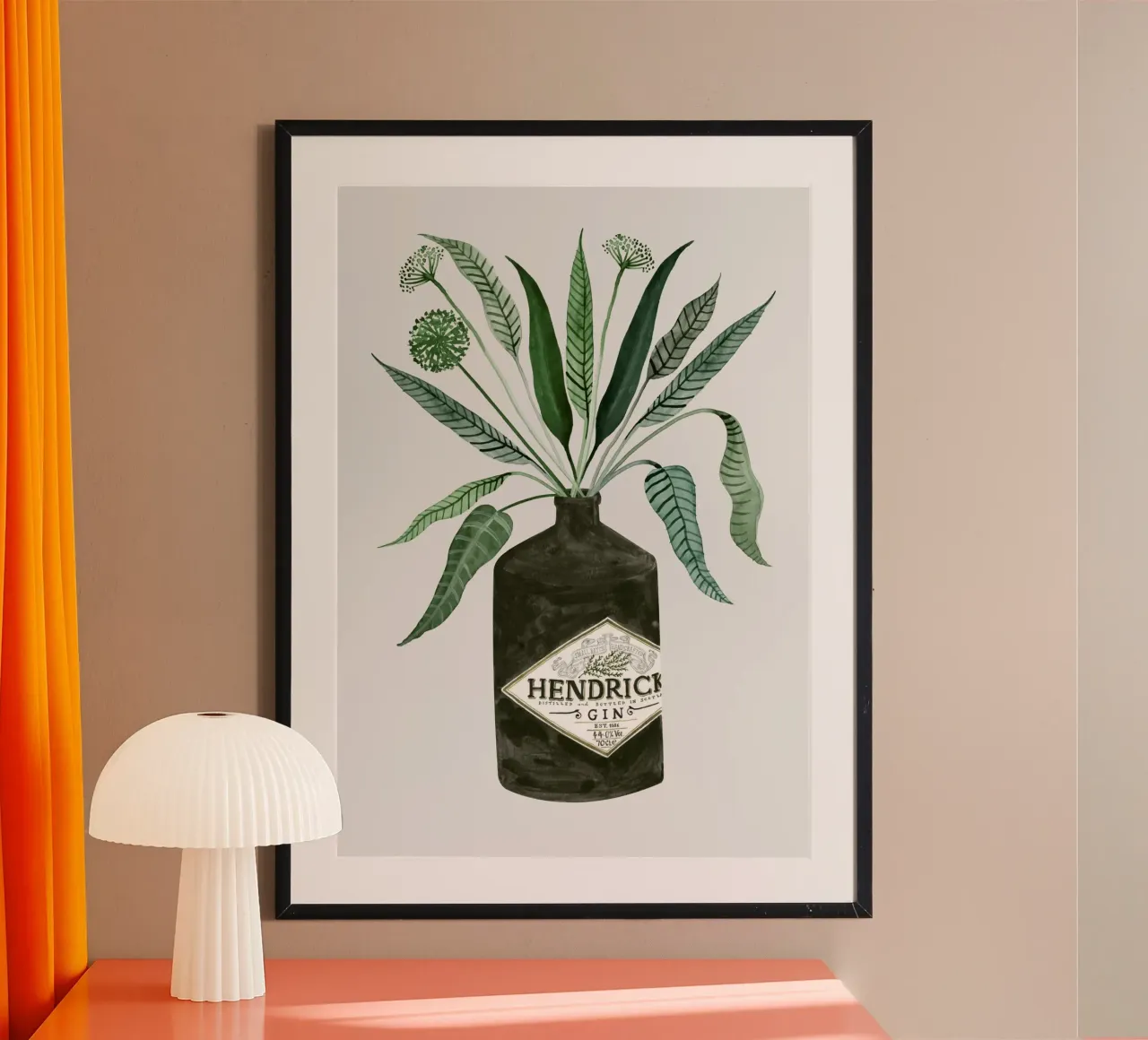 Ginspiration No. 2 poster con marco de plástico de typealive