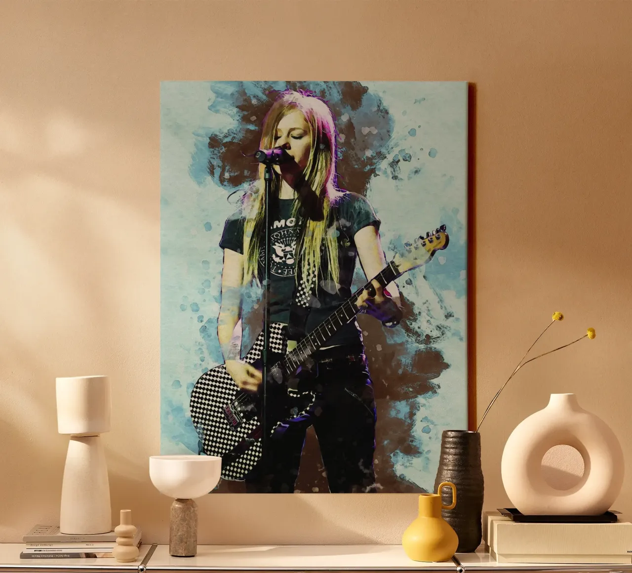 Smudge of Avril Lavigne canvas by Gunawan Rb