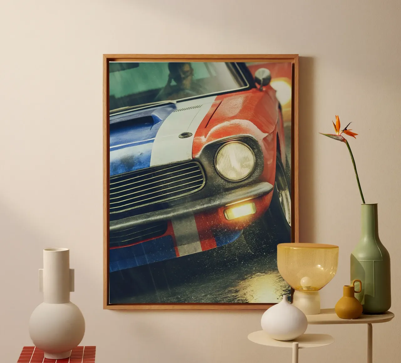 Oldtimer Leinwand mit Schattenfugenrahmen von CAR EDITION
