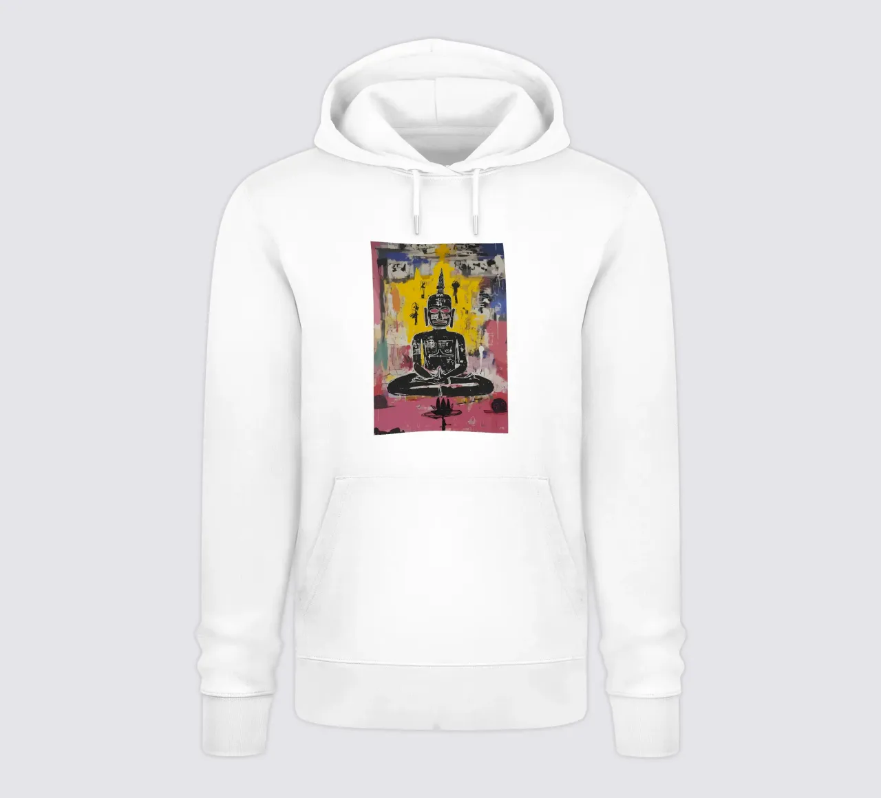 Arte in stile Buddha Basquiat felpa con cappuccio da diedrich