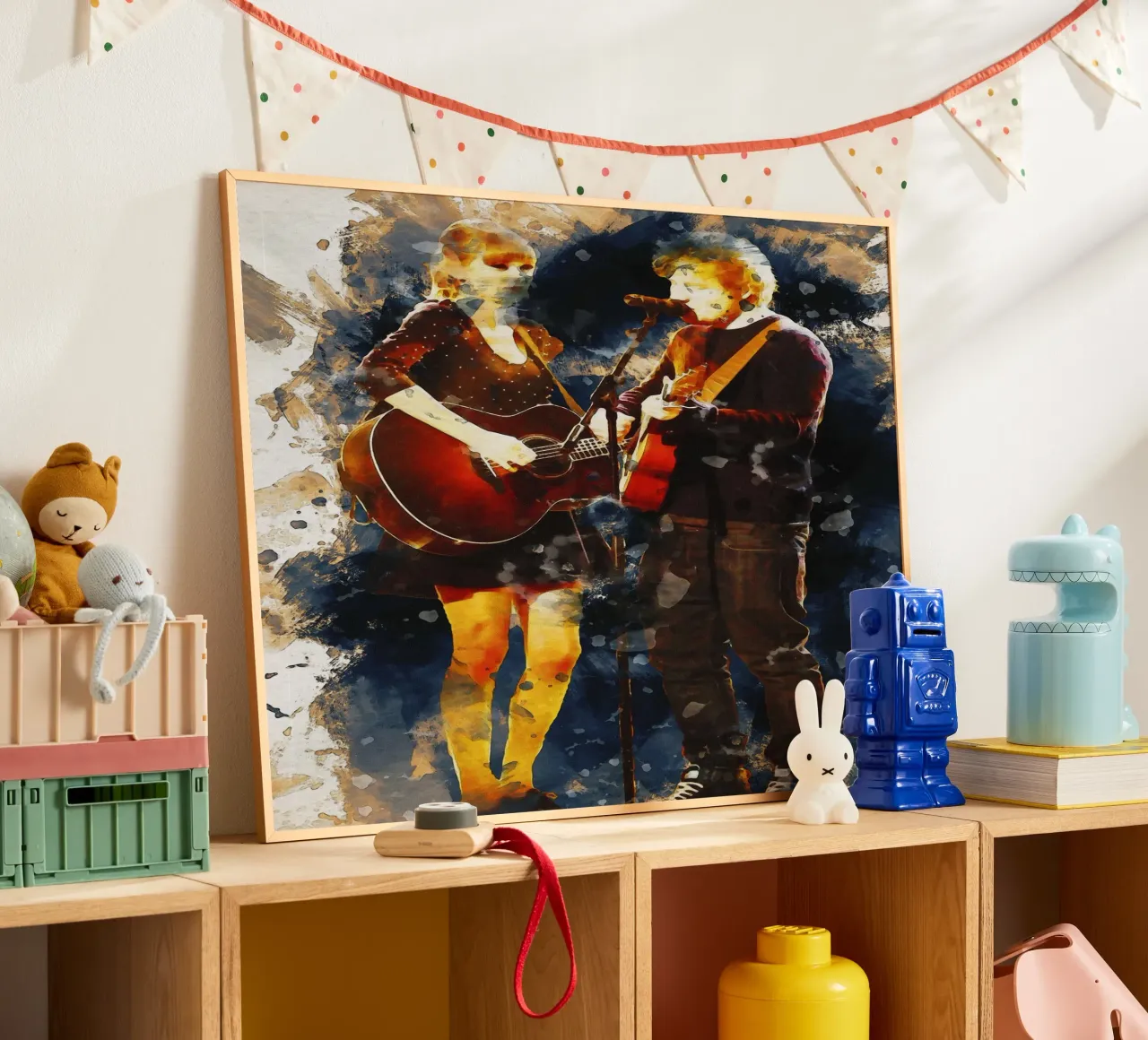 Sbaffo di Taylor Swift e Ed Sheeran carta hahnemühle da Gunawan Rb