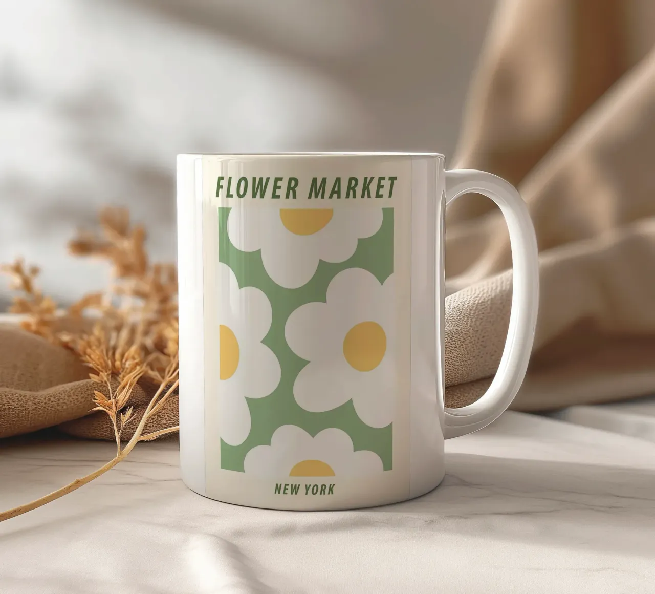 Mercato dei fiori di New York tazza in ceramica da diedrich