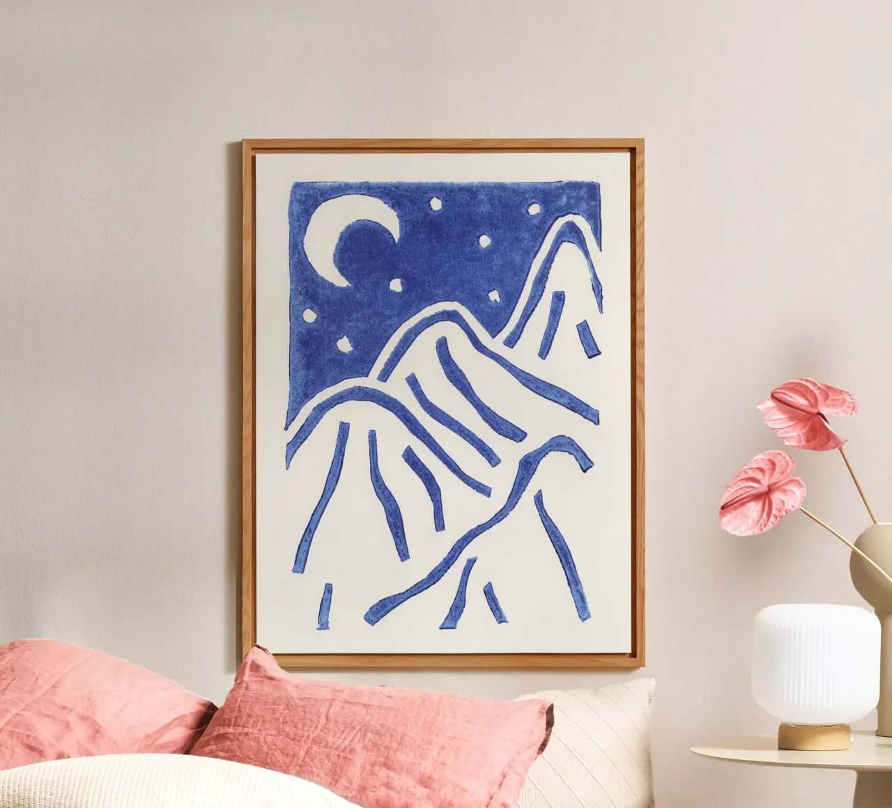 Linocut Notte stellata alluminio dibond da Alisa Galitsyna
