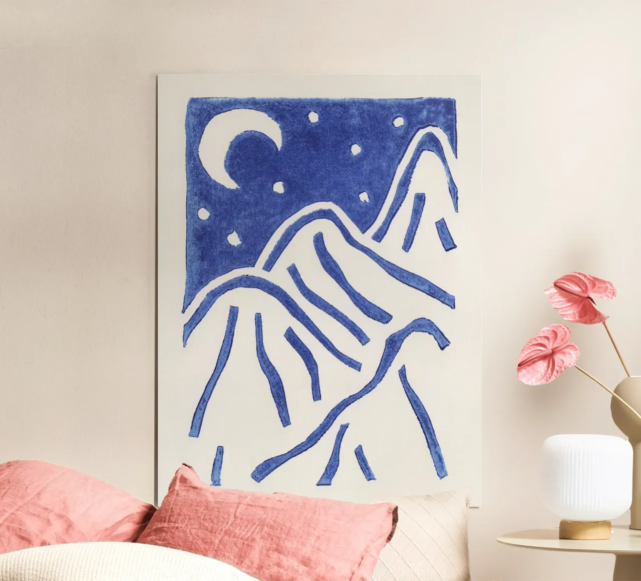 Linocut Notte stellata carta hahnemühle da Alisa Galitsyna