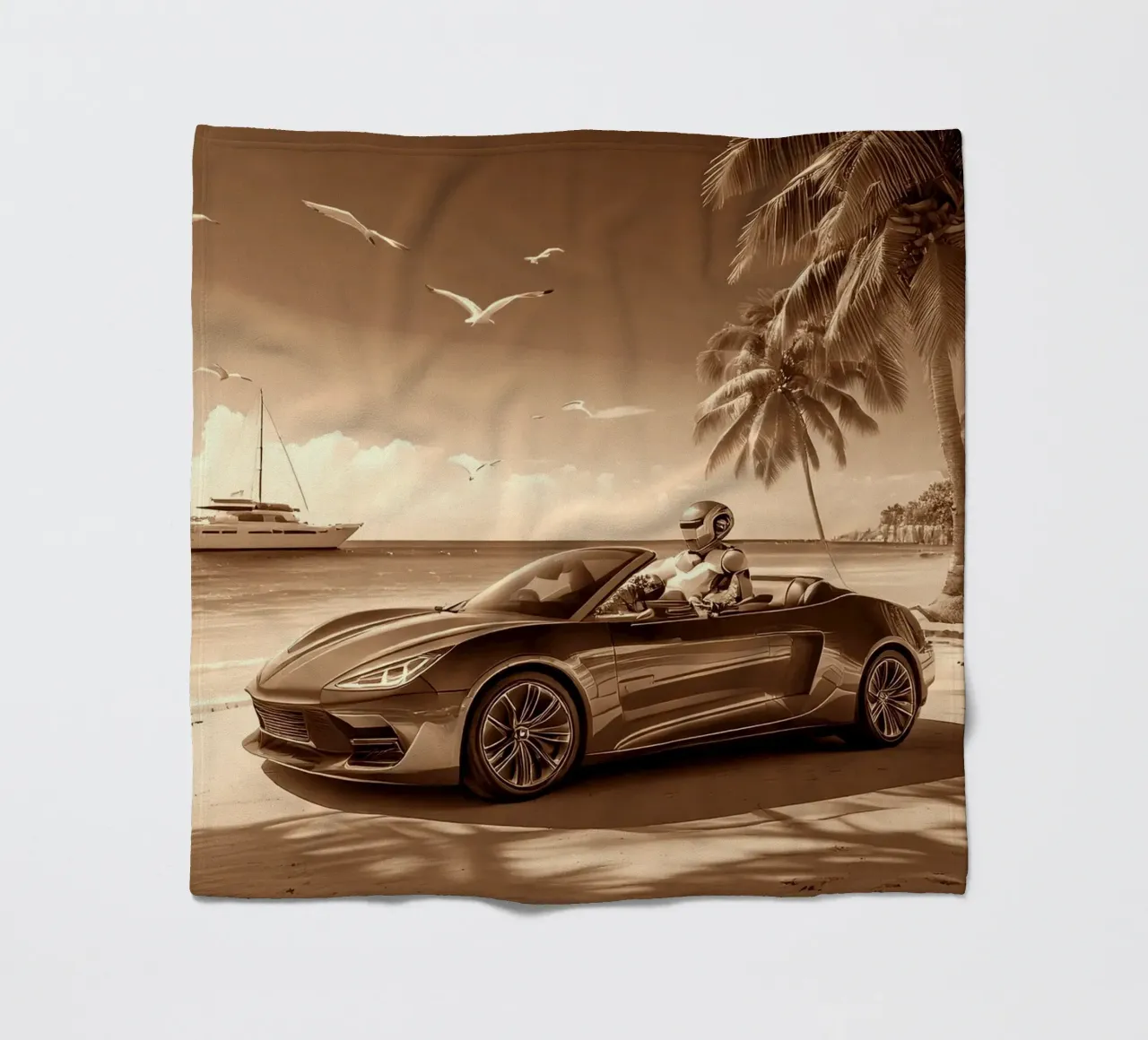 ROBOT AU VOLANT. SEPIA. coperta in pile da Thierry vobmann photography