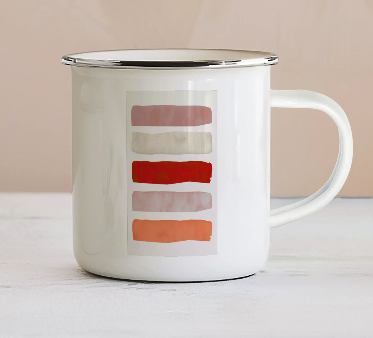 Lines tazza in smalto da Pure