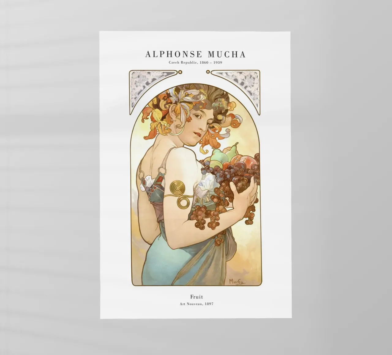 Alfons Mucha - Frutta pellicola backlit da Old Masters