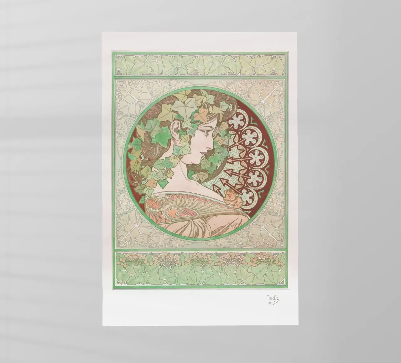 Alfons Mucha - Edera pellicola backlit da Old Masters