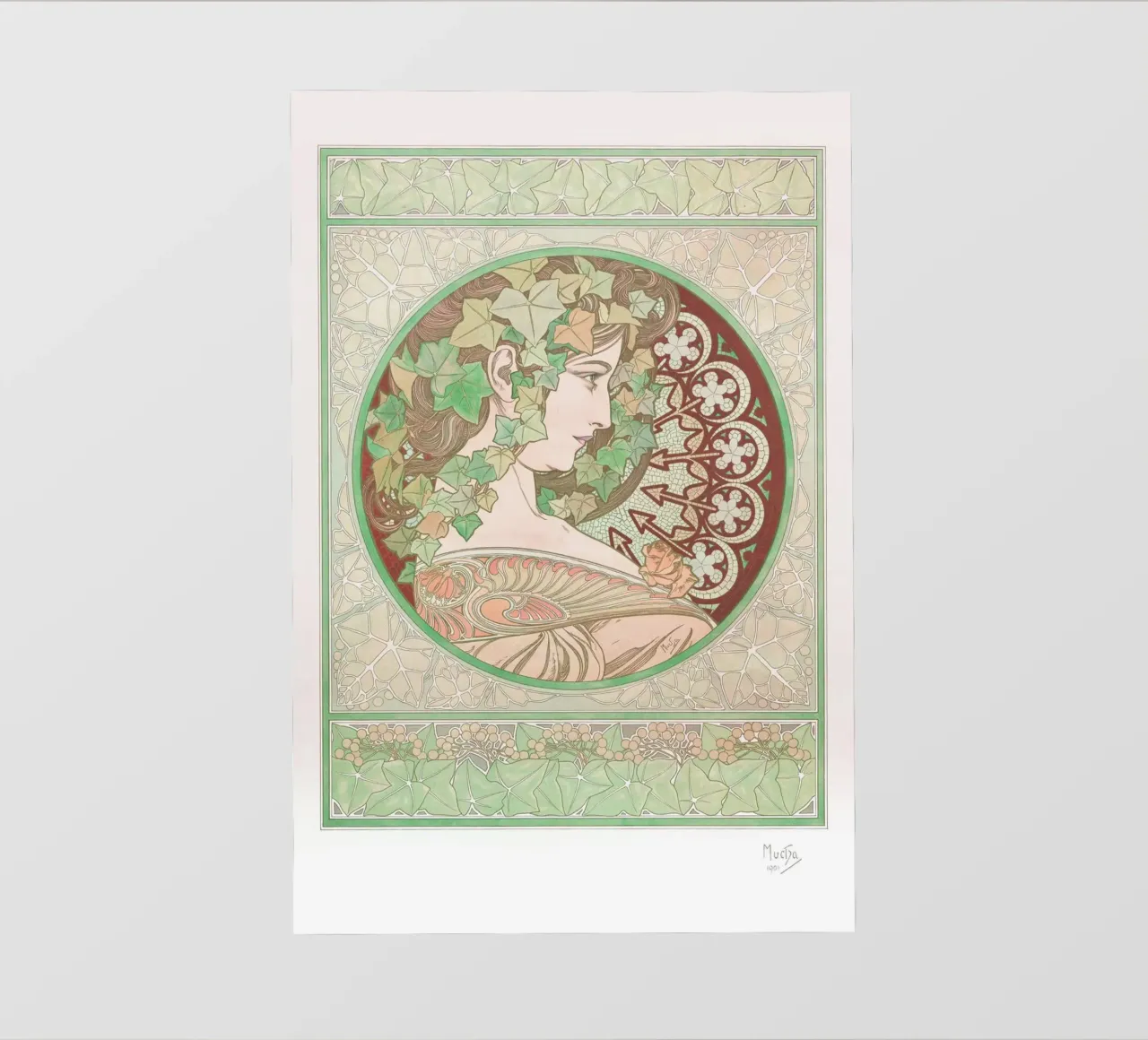 Alfons Mucha - Edera pellicola backlit da Old Masters