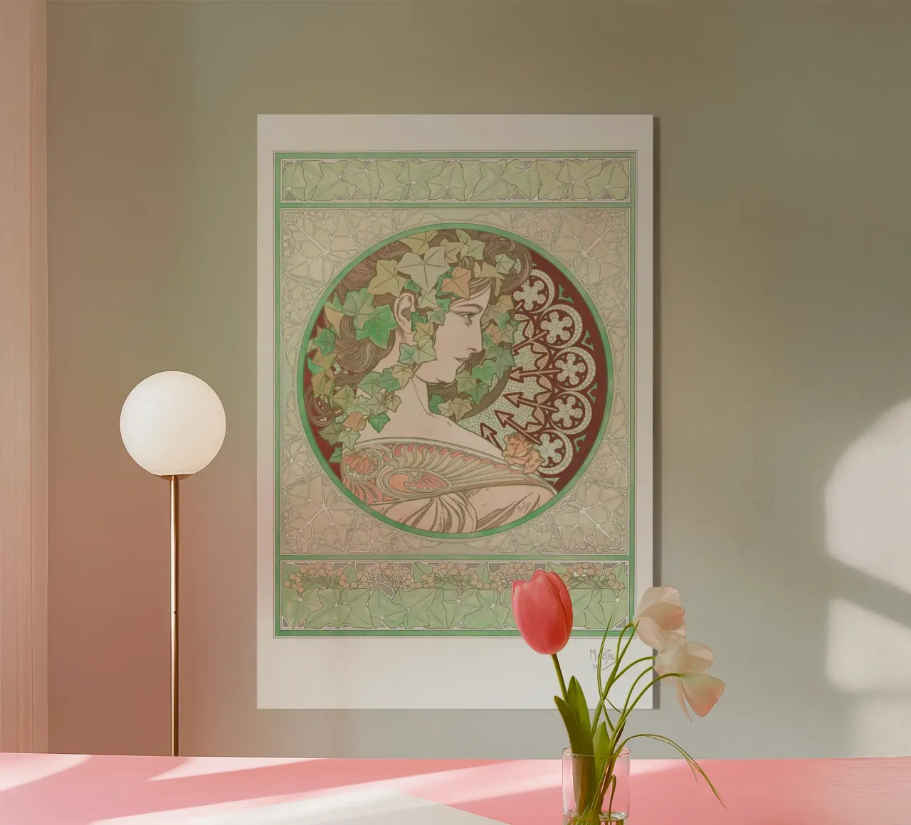 Alfons Mucha - Edera plexiglass da Old Masters