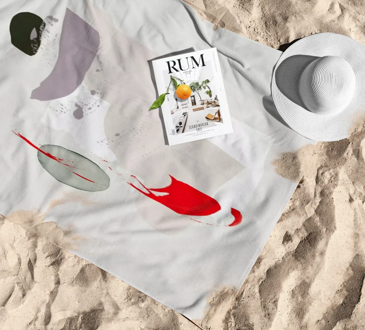 Illusion beach towel by STUDIO LEEMO