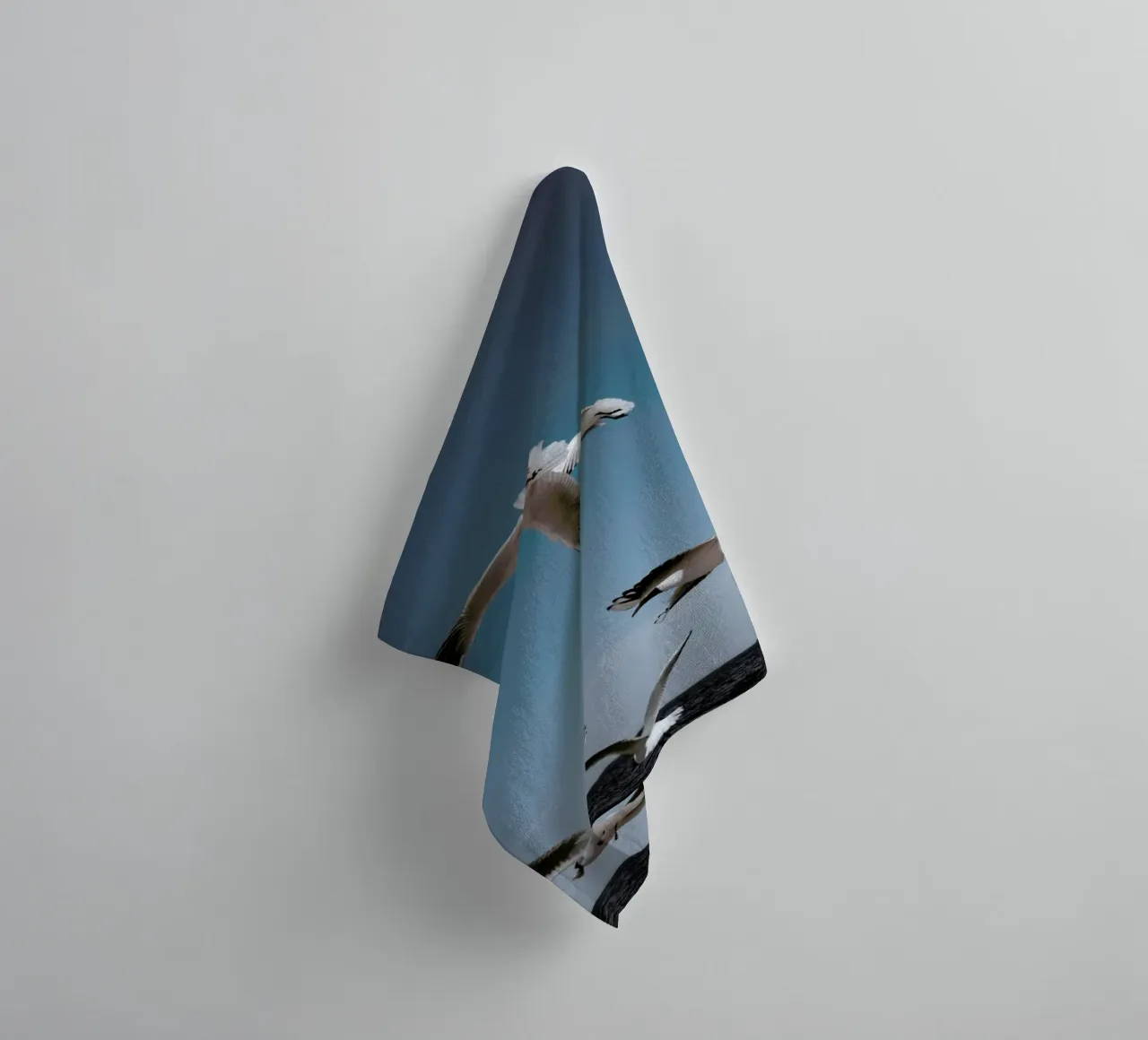 Seagulls II towel by Sebastian Hilgetag