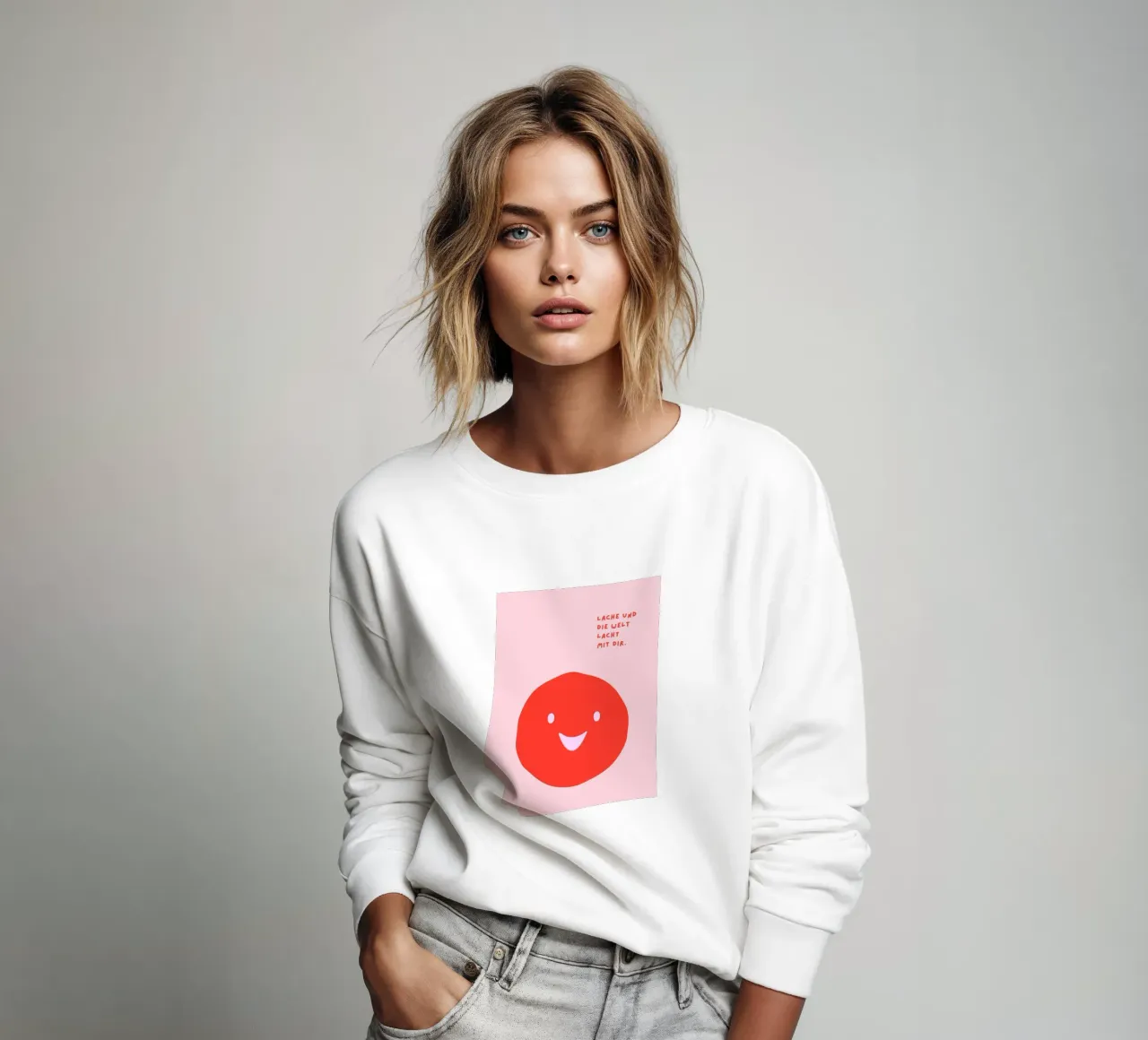 Lache und die Welt lacht mit dir sweatshirt by Ohkimiko