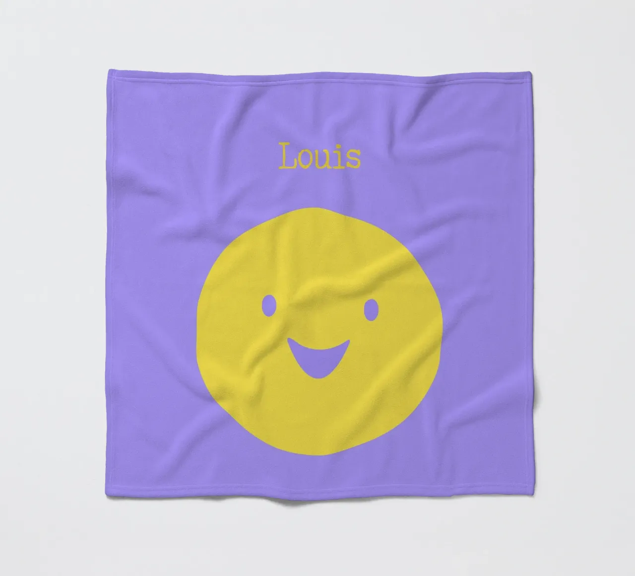 Be happy, Smile mit Name coperta in pile da Ohkimiko