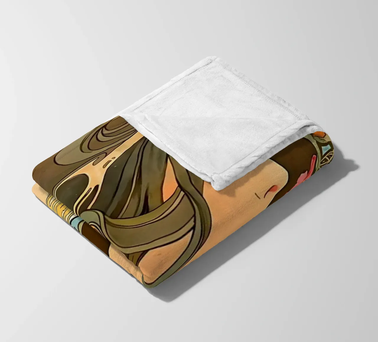 Art Nouveau Alphonse Mucha coperta in pile da diedrich