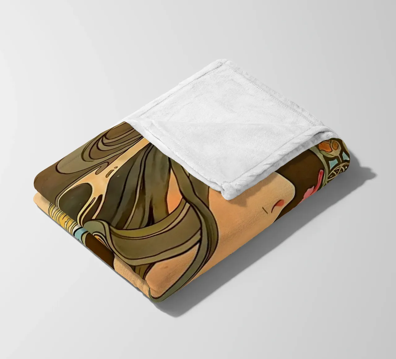 Art Nouveau Alphonse Mucha coperta in pile da diedrich