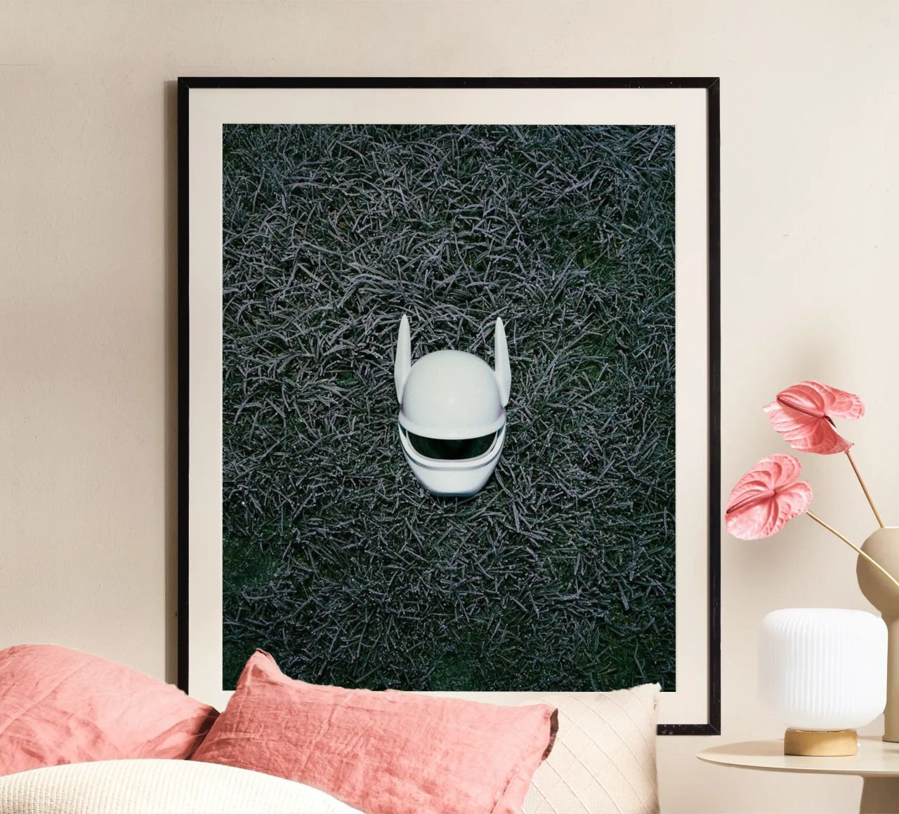Maske auf dem Boden Poster von Witon name shop